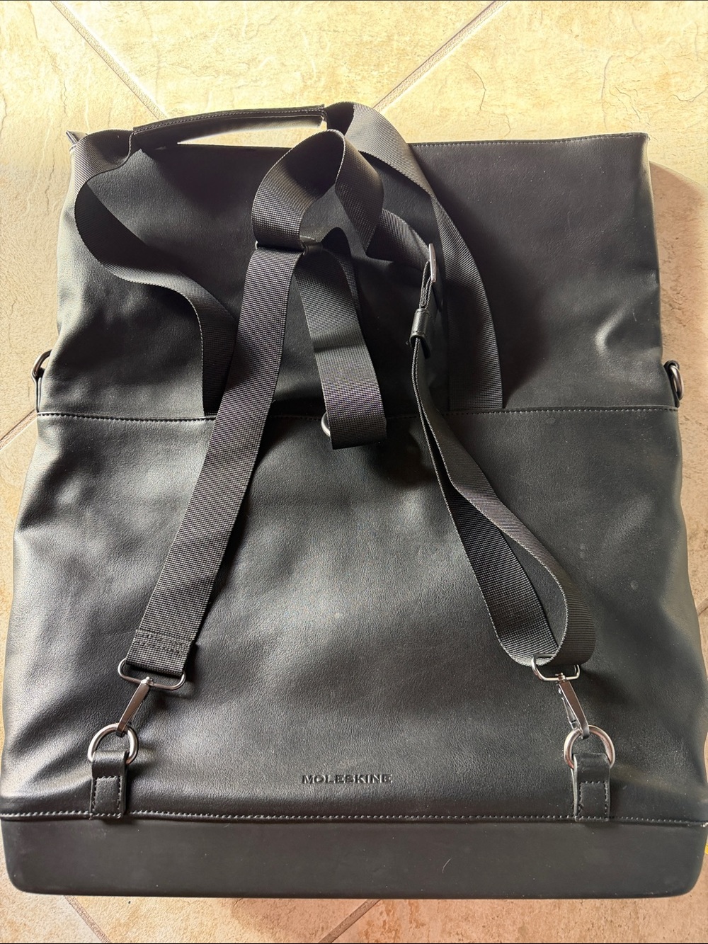 MOLESKINE my cloud Weekender Bag black backpack and tote new quiet luxury - Picture 2 of 16